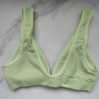 Seamless Ribbed Plunge 3/4 Cup Bralette with Removable Padding