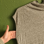 Linen Blend Mock Neck Sleeveless Top