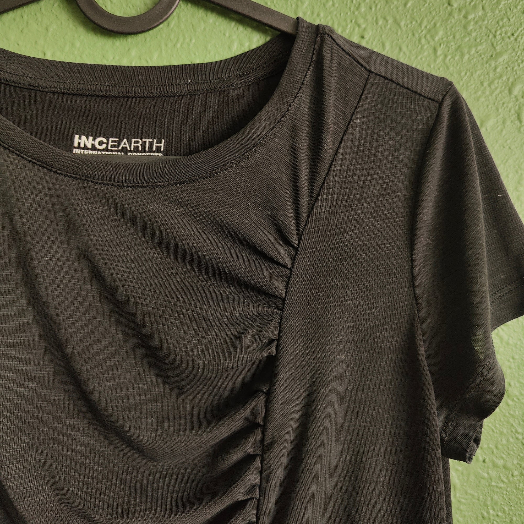 INC Earth Ruched Top, Created for Macy's