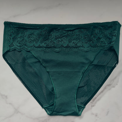 Vanishing Edge Cotton Blend with Lace Hipster Panty