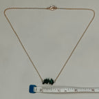 Marlena Handmade 18K Gold Plated Dainty Malachite Stone Bar Necklace