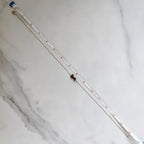 Marlena Handmade 18K Gold Plated Dainty Orange Garnet Stone Bar Necklace